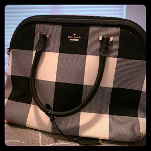 Large limited edition checker Kate spade satchel